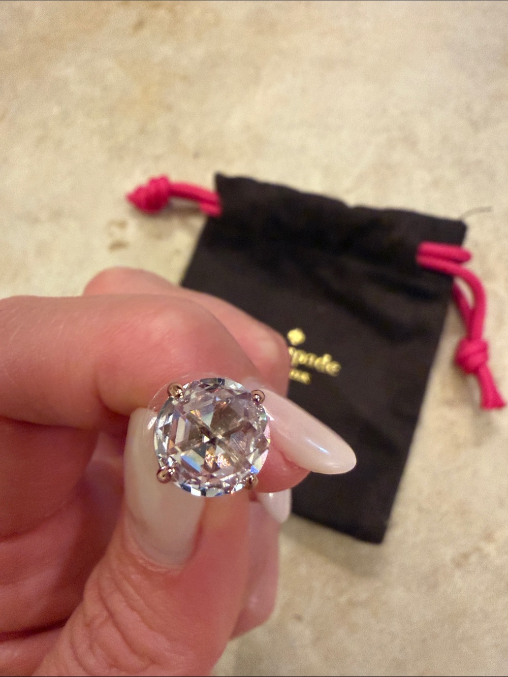 kate spade blush crystal stud earrings - Picture 3 of 3